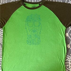 Prana Green and Brown Graphic Tee